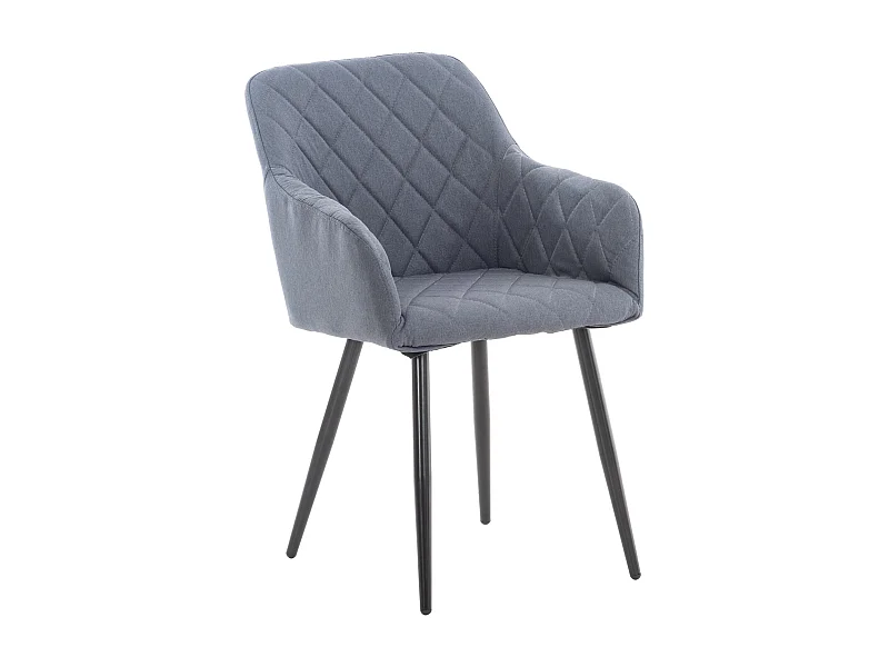 chaises avec accoudoirs - Tissu - Gris foncé - Shila