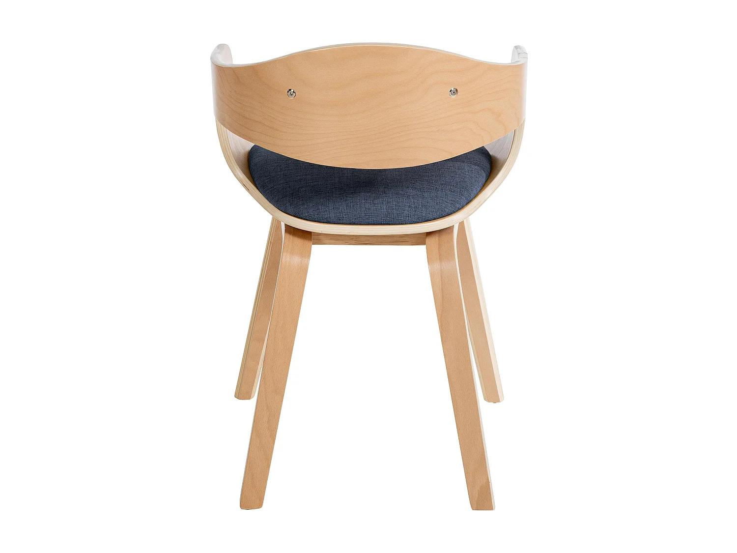 Lot de 2  chaises avec accoudoirs - Tissu - Nature / Bleu - Kingston