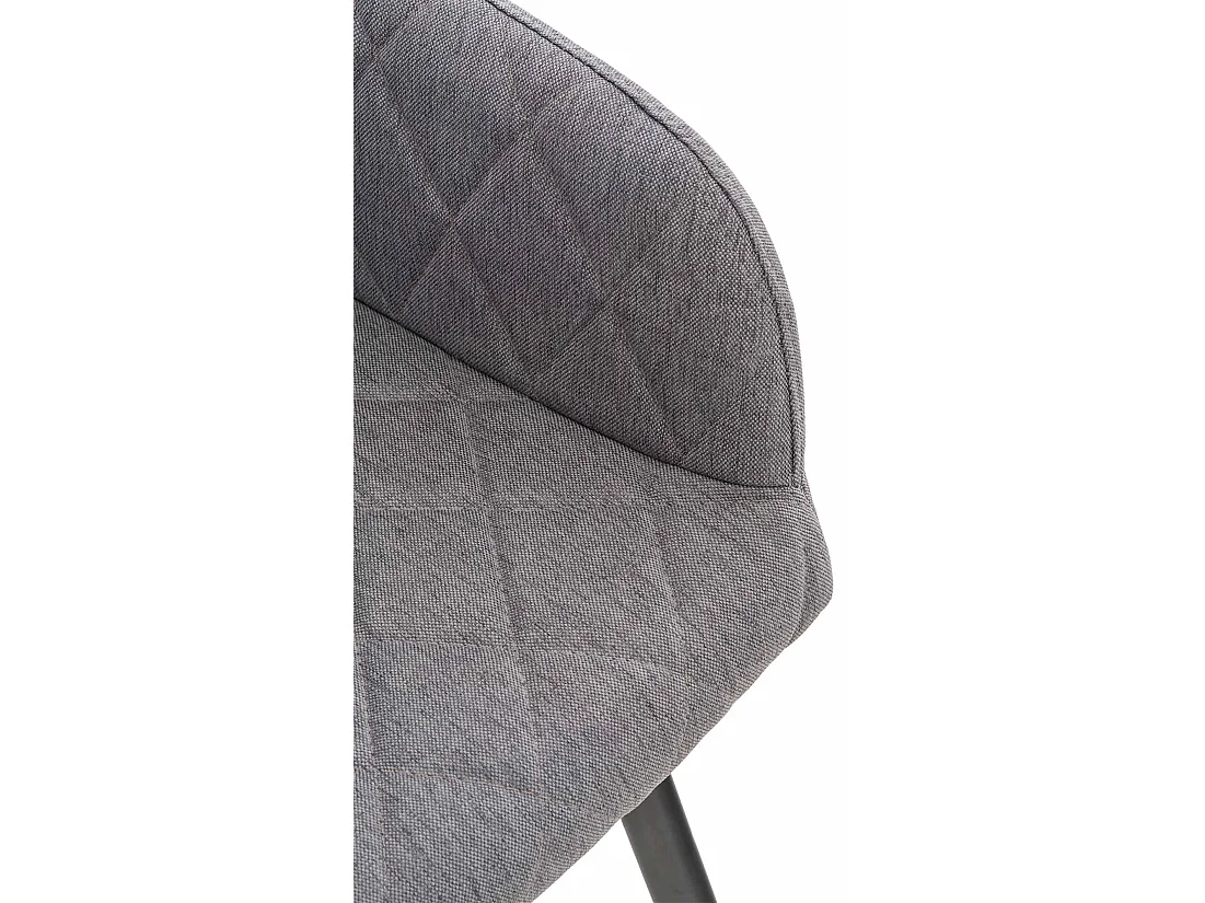 chaises avec accoudoirs - Tissu - Gris - Shila
