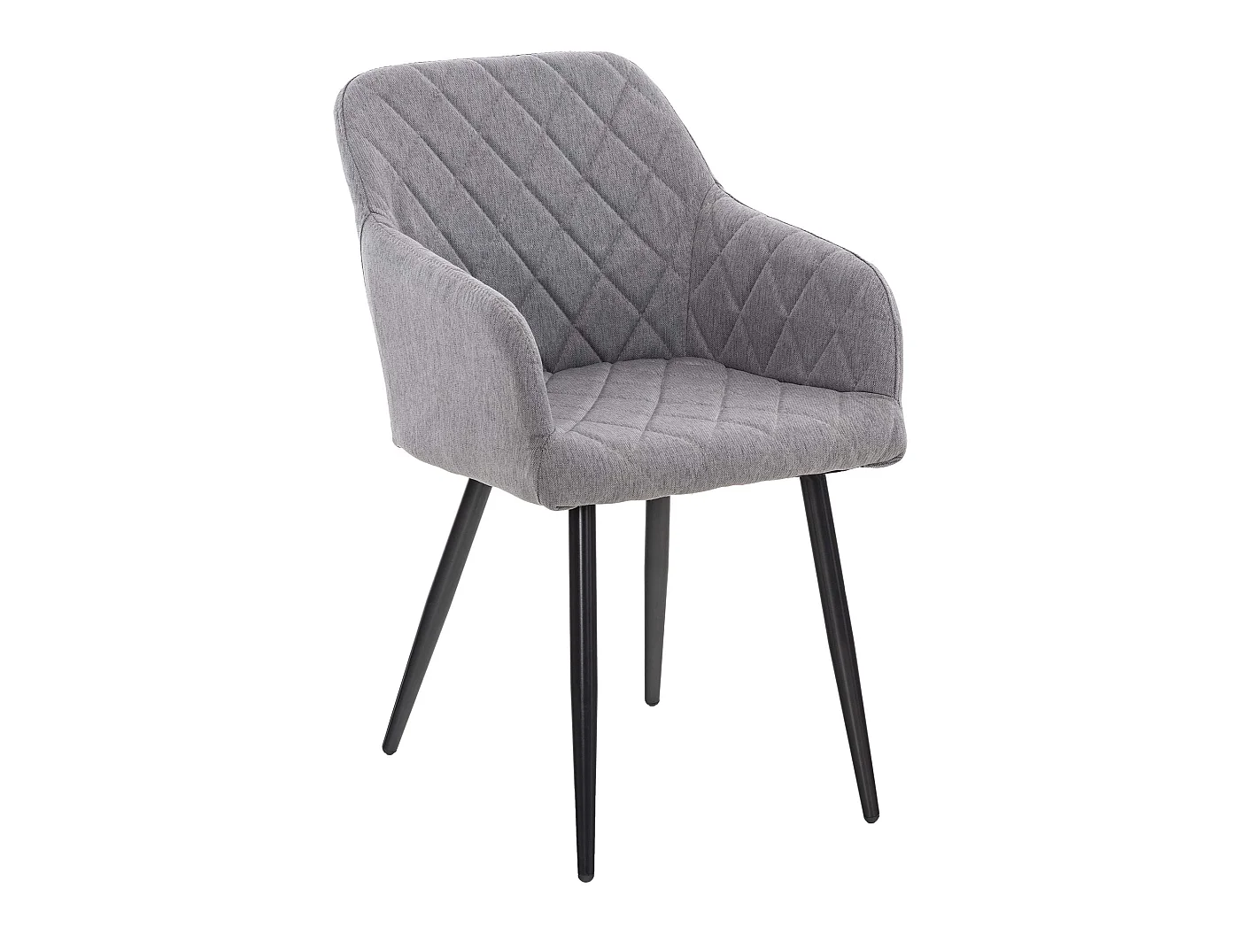 chaises avec accoudoirs - Tissu - Gris - Shila