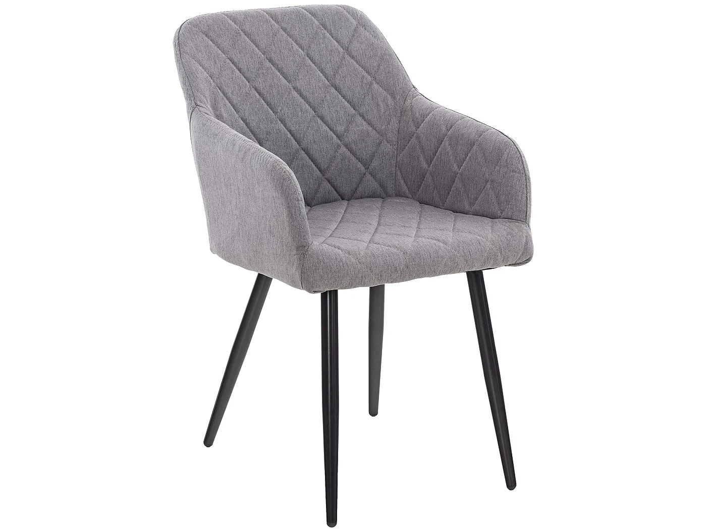 chaises avec accoudoirs - Tissu - Gris - Shila