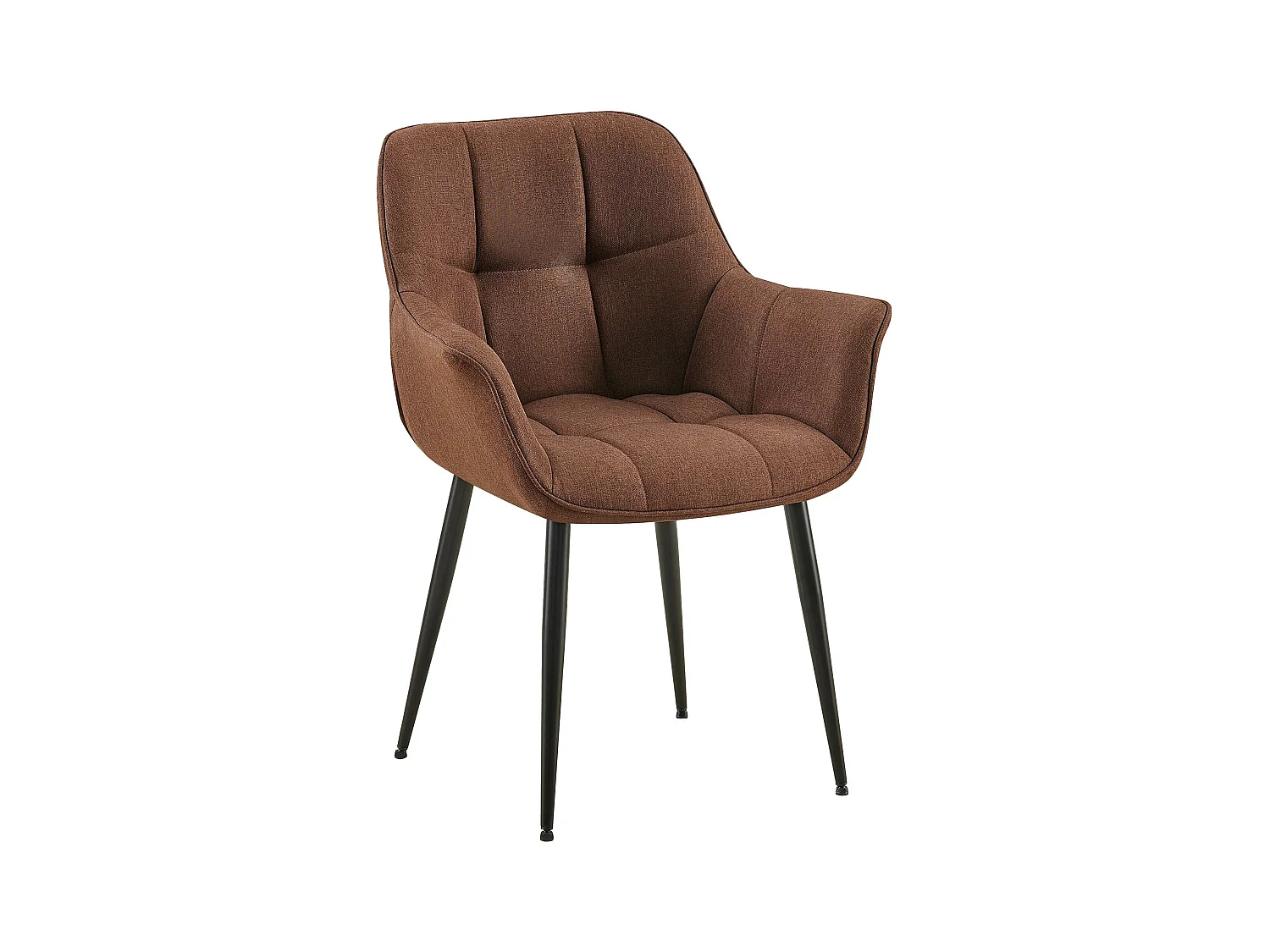 chaises avec accoudoirs - Tissu - Marron - Roseville