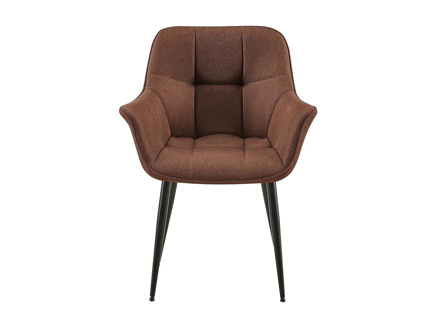 chaises avec accoudoirs - Tissu - Marron - Roseville