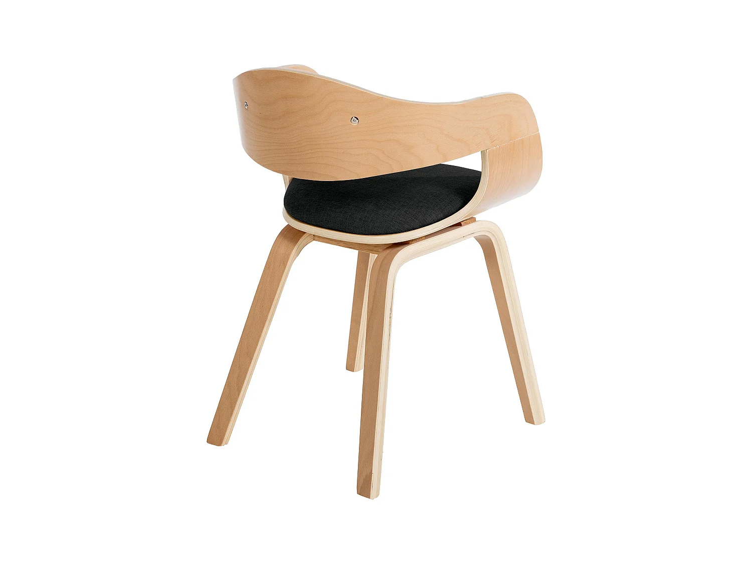Lot de 2  chaises avec accoudoirs - Tissu - Nature / Noir - Kingston