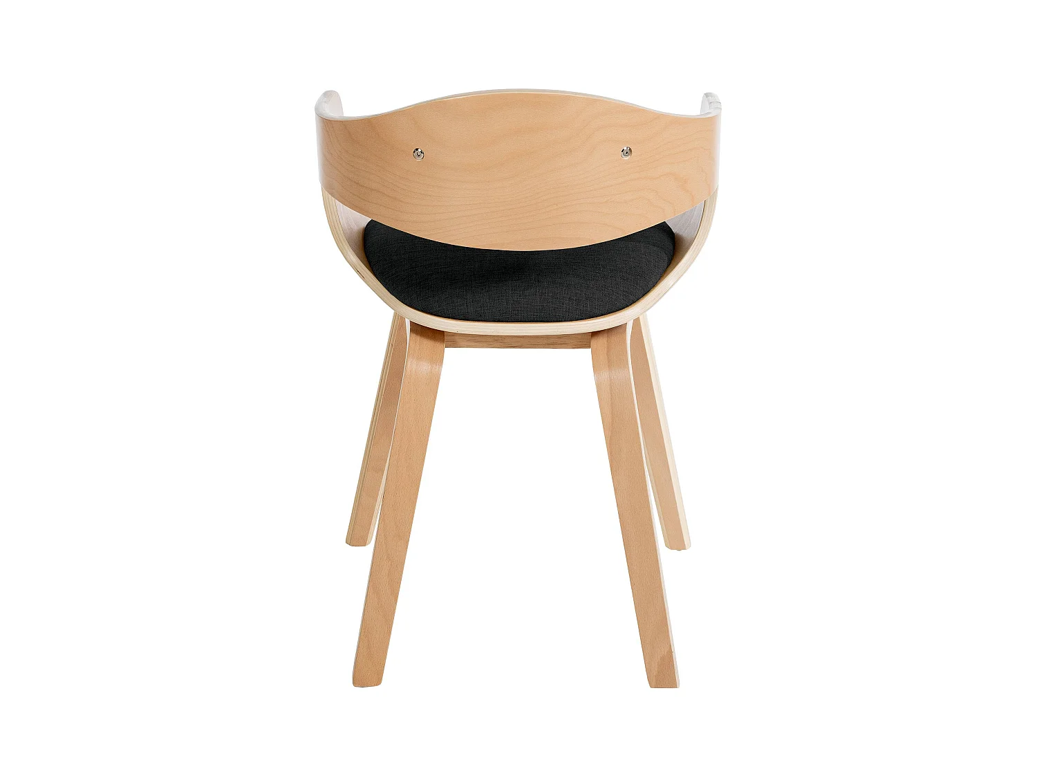 Lot de 2  chaises avec accoudoirs - Tissu - Nature / Noir - Kingston