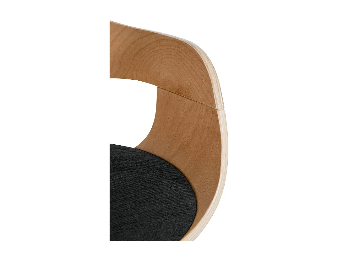 Lot de 2  chaises avec accoudoirs - Tissu - Nature / Noir - Kingston
