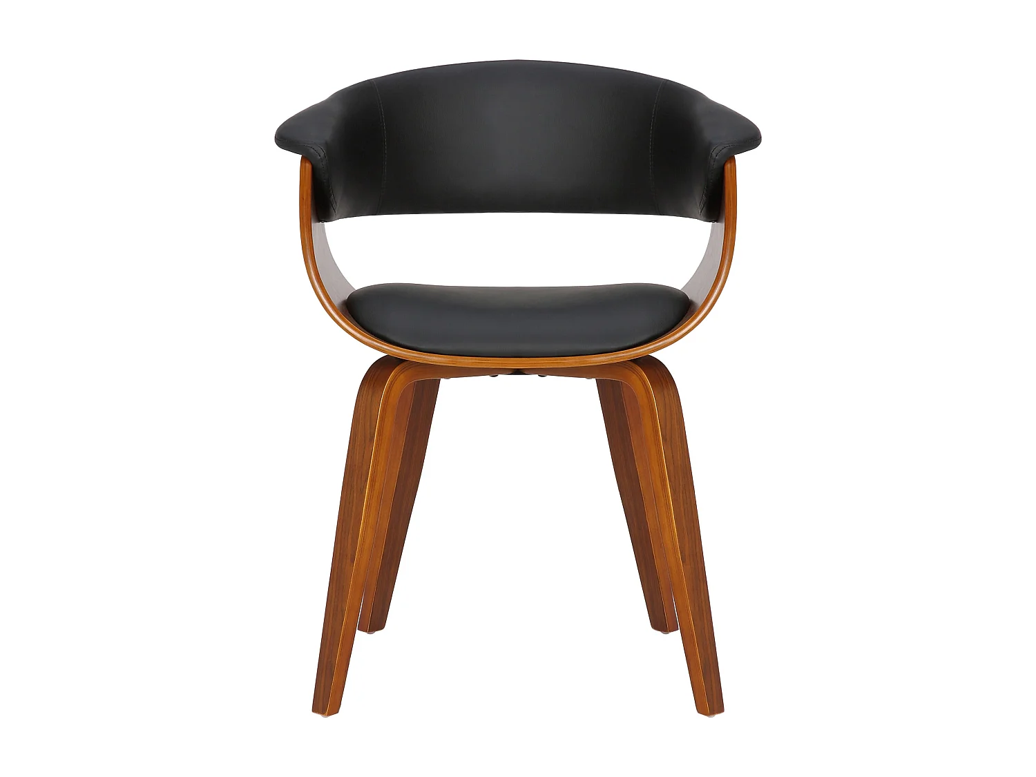 chaise salle à manger - Similicuir & Noir - Noir - Bruce