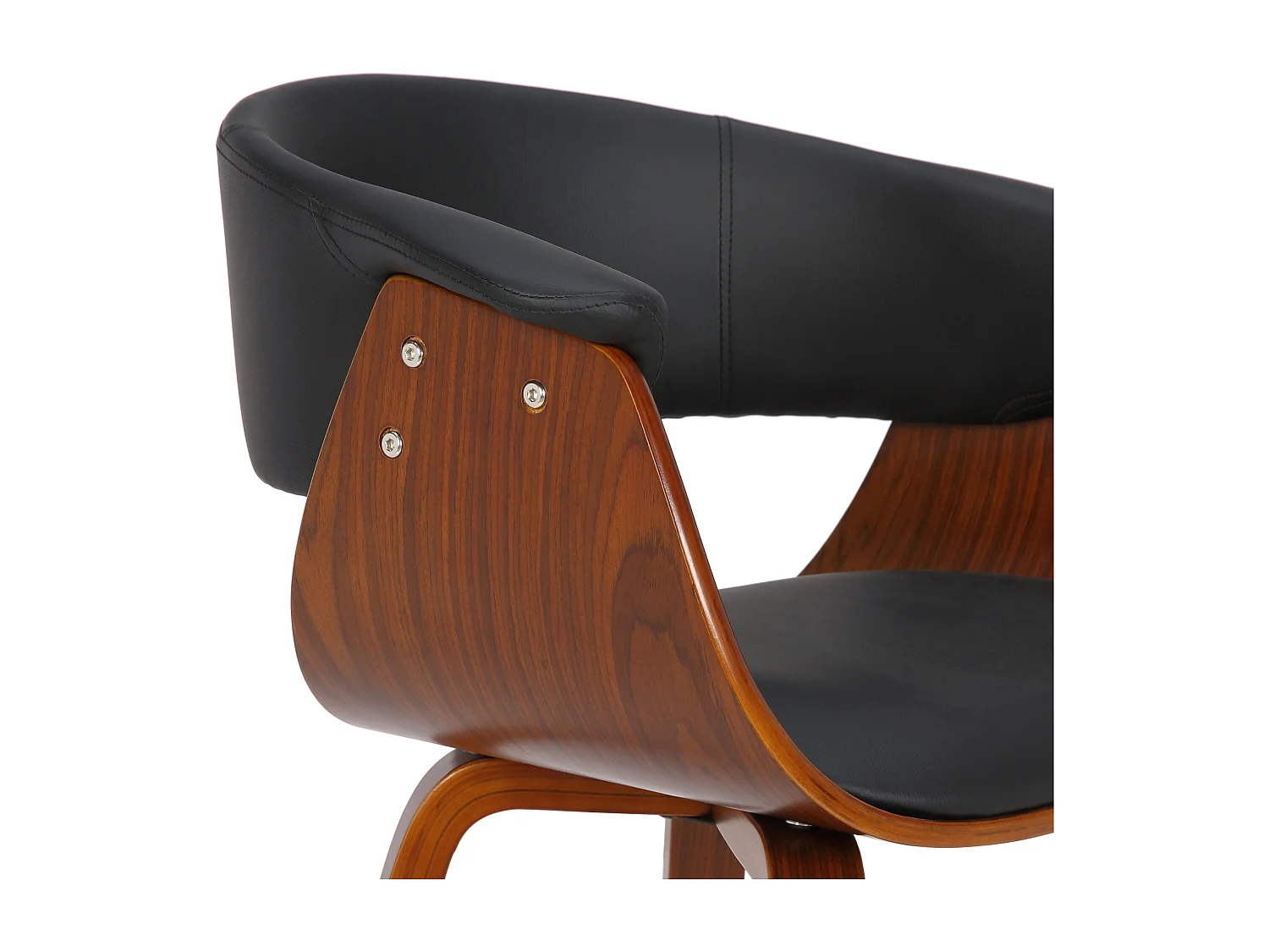 chaise salle à manger - Similicuir & Noir - Noir - Bruce