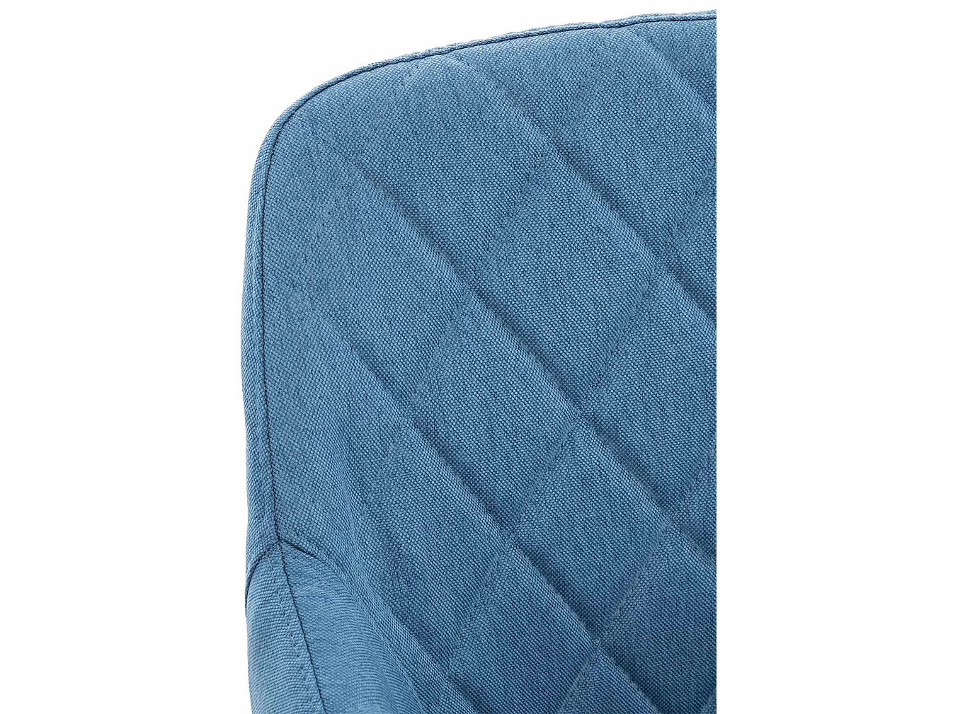 Lot de 4  chaises avec accoudoirs - Tissu - Bleu - Shila