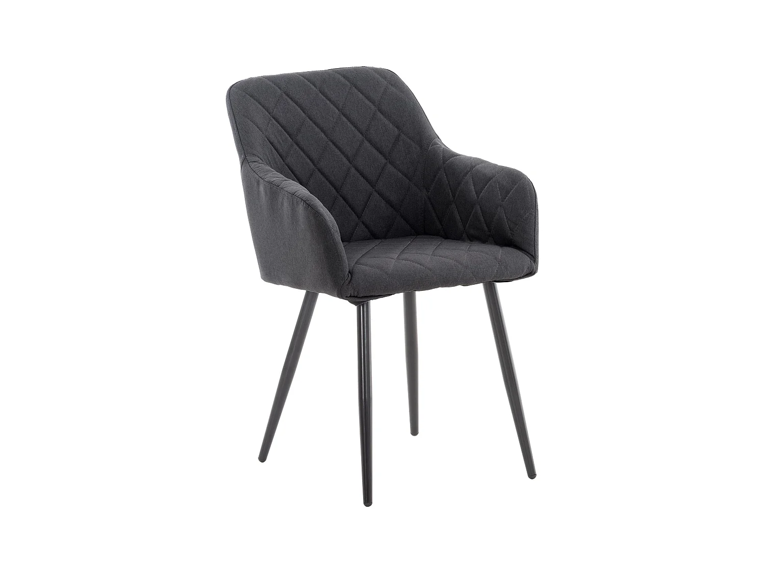 chaises avec accoudoirs - Tissu - Noir - Shila