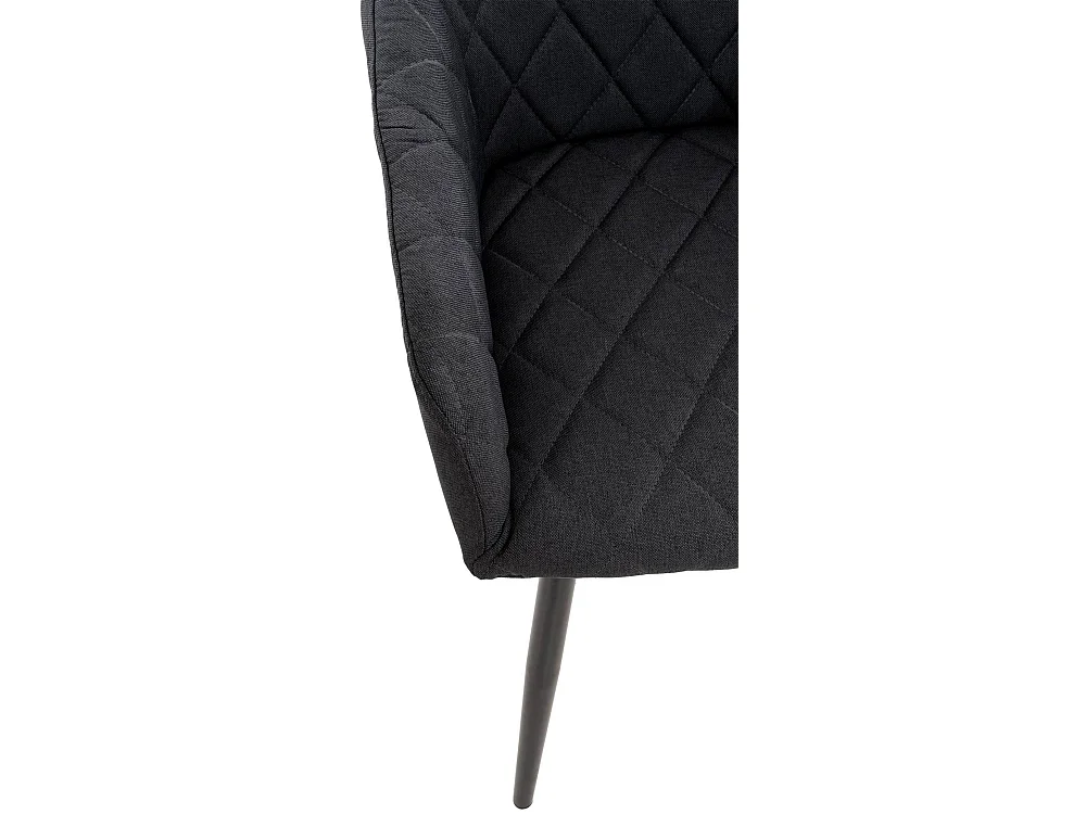 chaises avec accoudoirs - Tissu - Noir - Shila