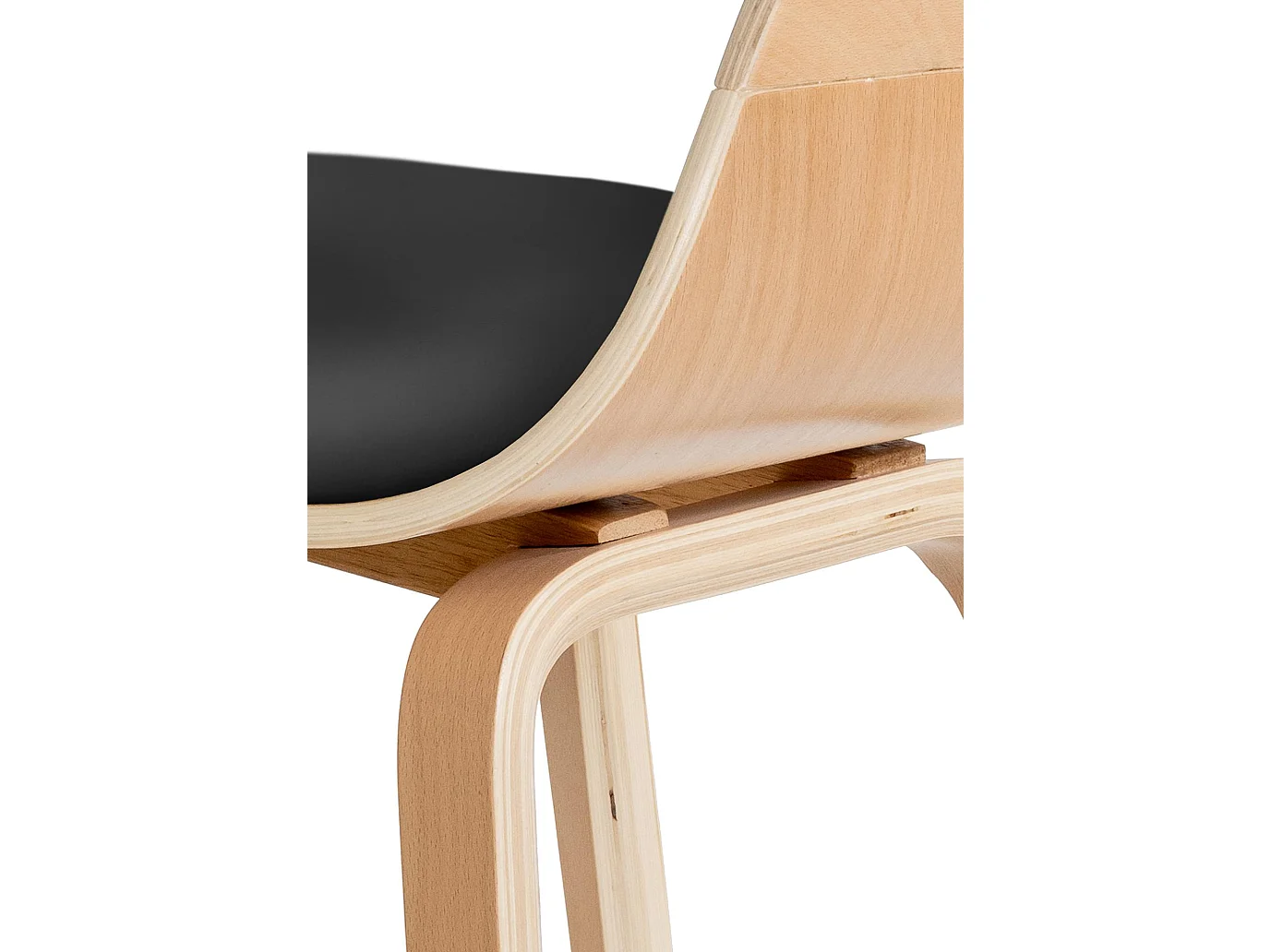 Lot de 2  chaises avec accoudoirs - Similicuir - Nature / Noir - Kingston