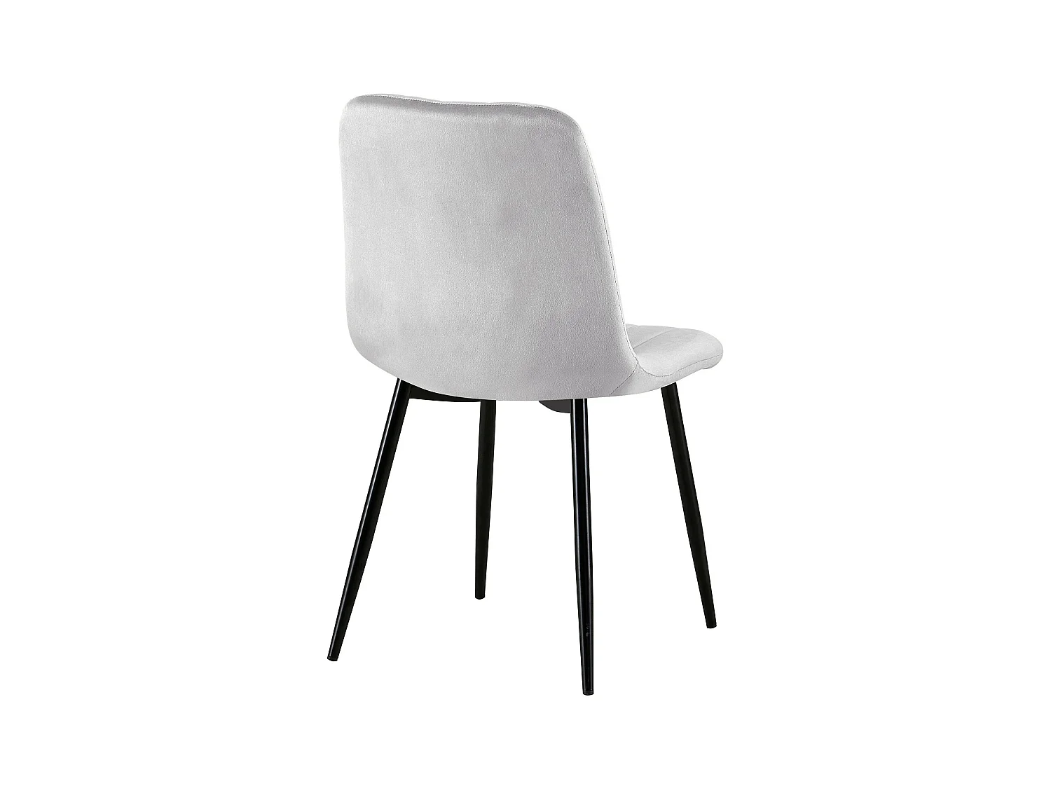 Lot de 4  chaise salle à manger - Velours - Gris - Dijon