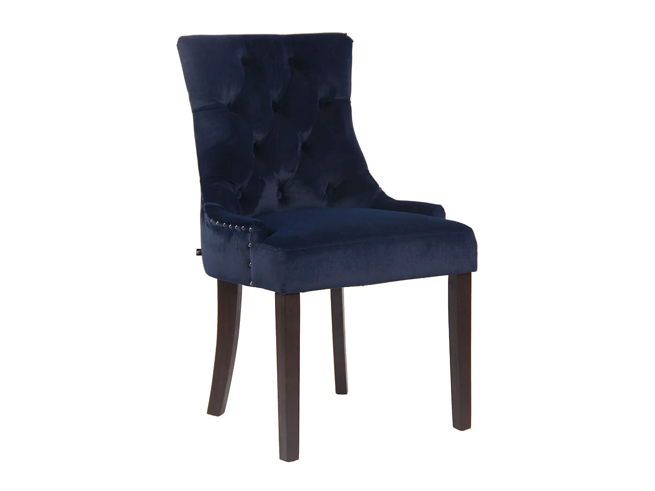 chaise salle à manger - Velours & Antique - Bleu - Aberdeen