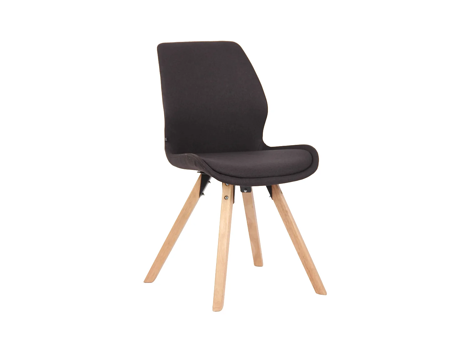chaise salle à manger - Tissu - Noir - Luna