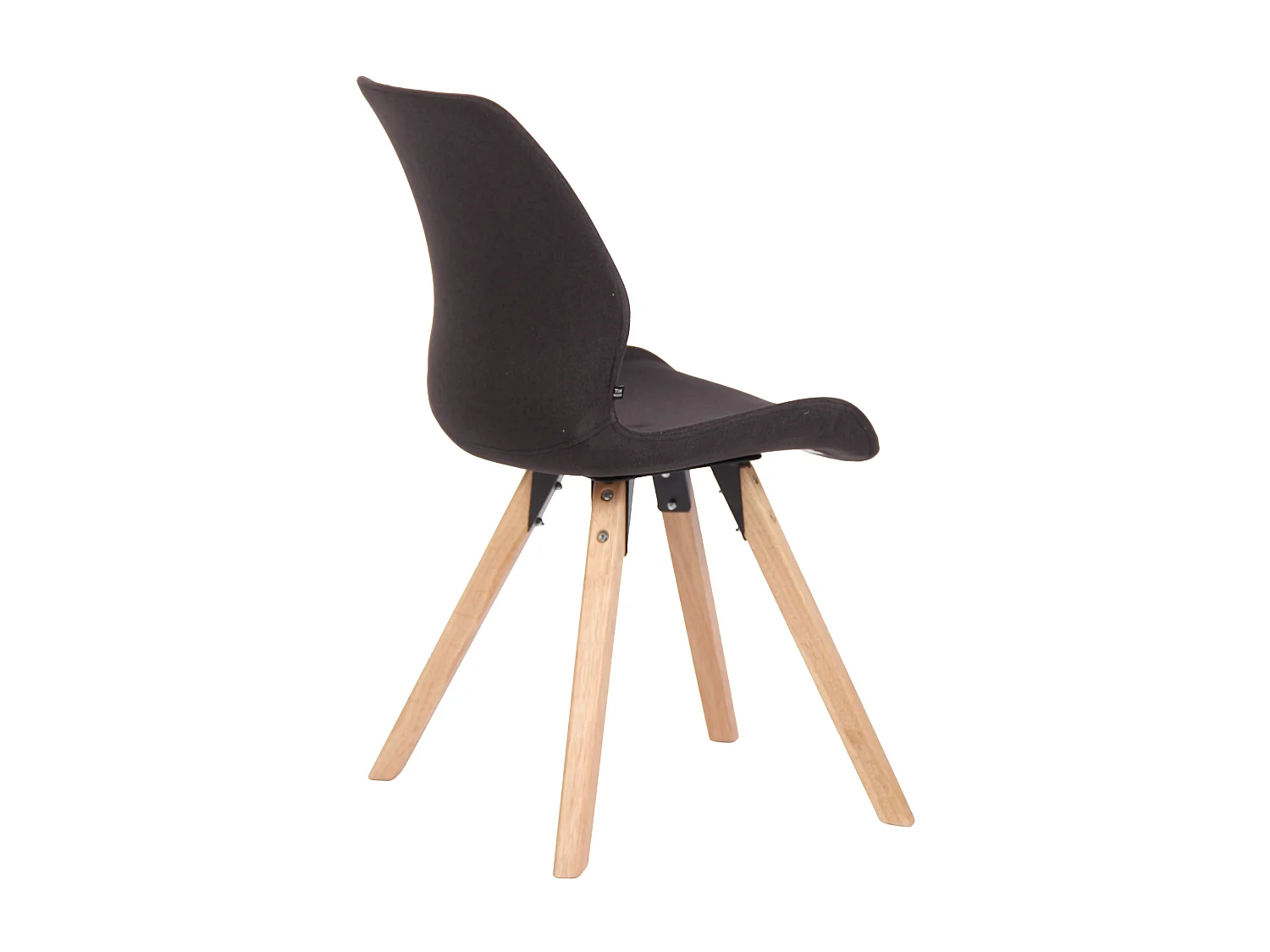 chaise salle à manger - Tissu - Noir - Luna