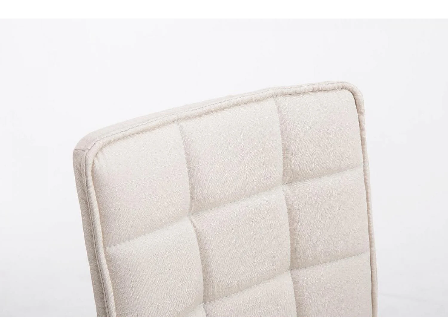 Eetkamerstoelen - Stof & Metaal in chroomoptiek - creme - Peking V2