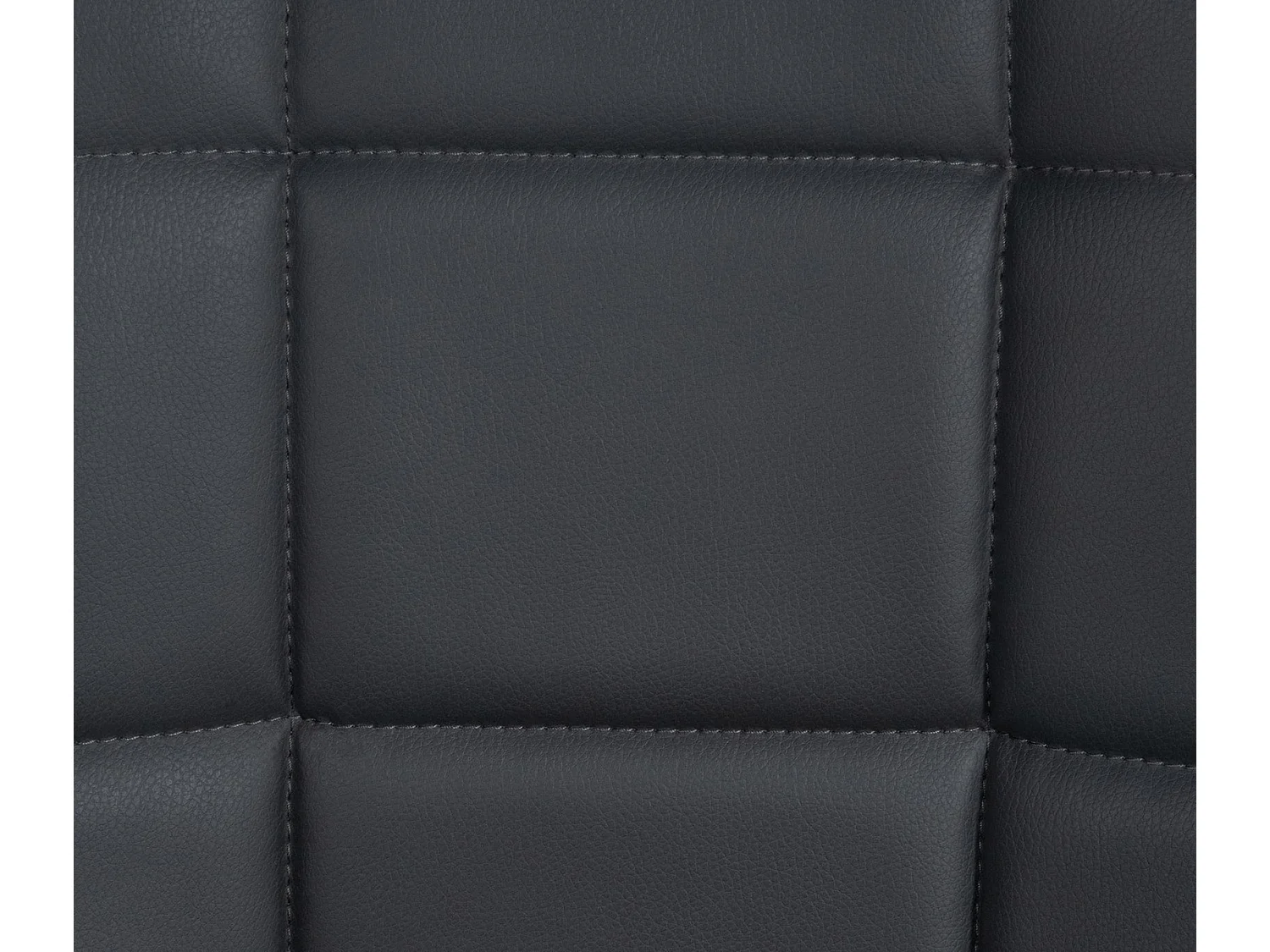 Chaise de salle à manger - Similicuir & Métal noir mat - Gris - Tom