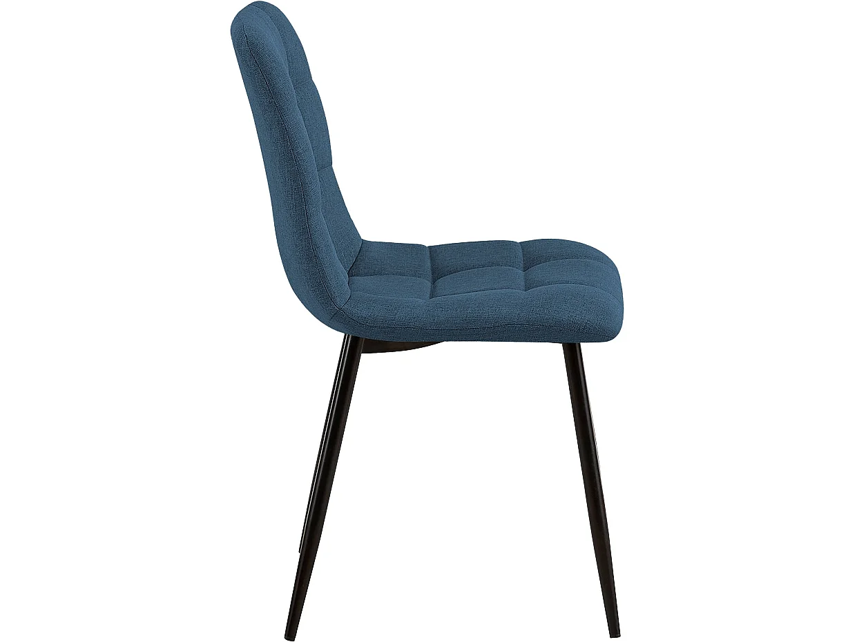 chaise salle à manger - Tissu - Bleu - Tilde