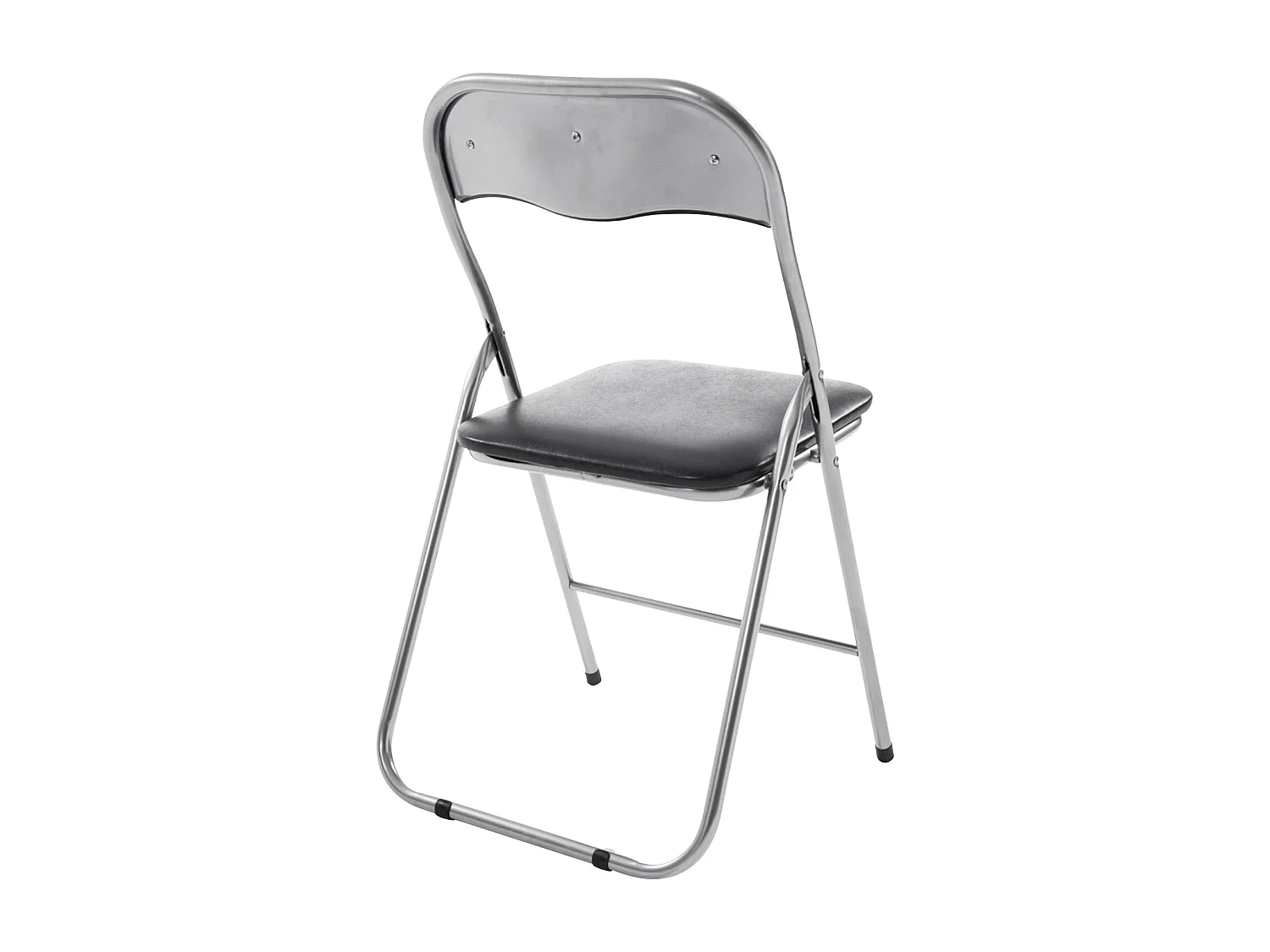 Lot de 2  Chaise de conférence - Plastique & Antique clair - Noir / Argent - Felix