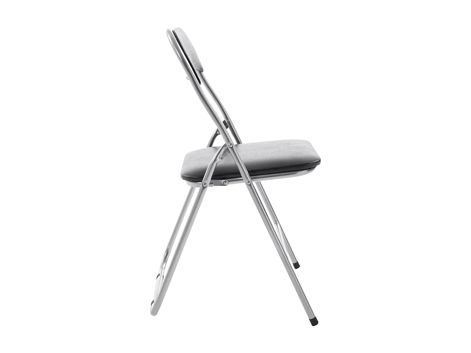 Lot de 2  Chaise de conférence - Plastique & Antique clair - Noir / Argent - Felix