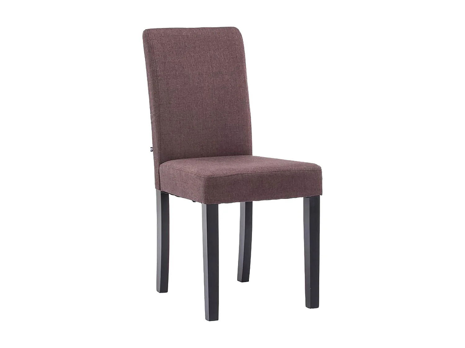 chaise salle à manger - Tissu & Noir - Marron - Ina