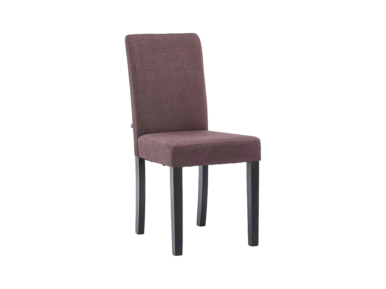 chaise salle à manger - Tissu & Noir - Marron - Ina