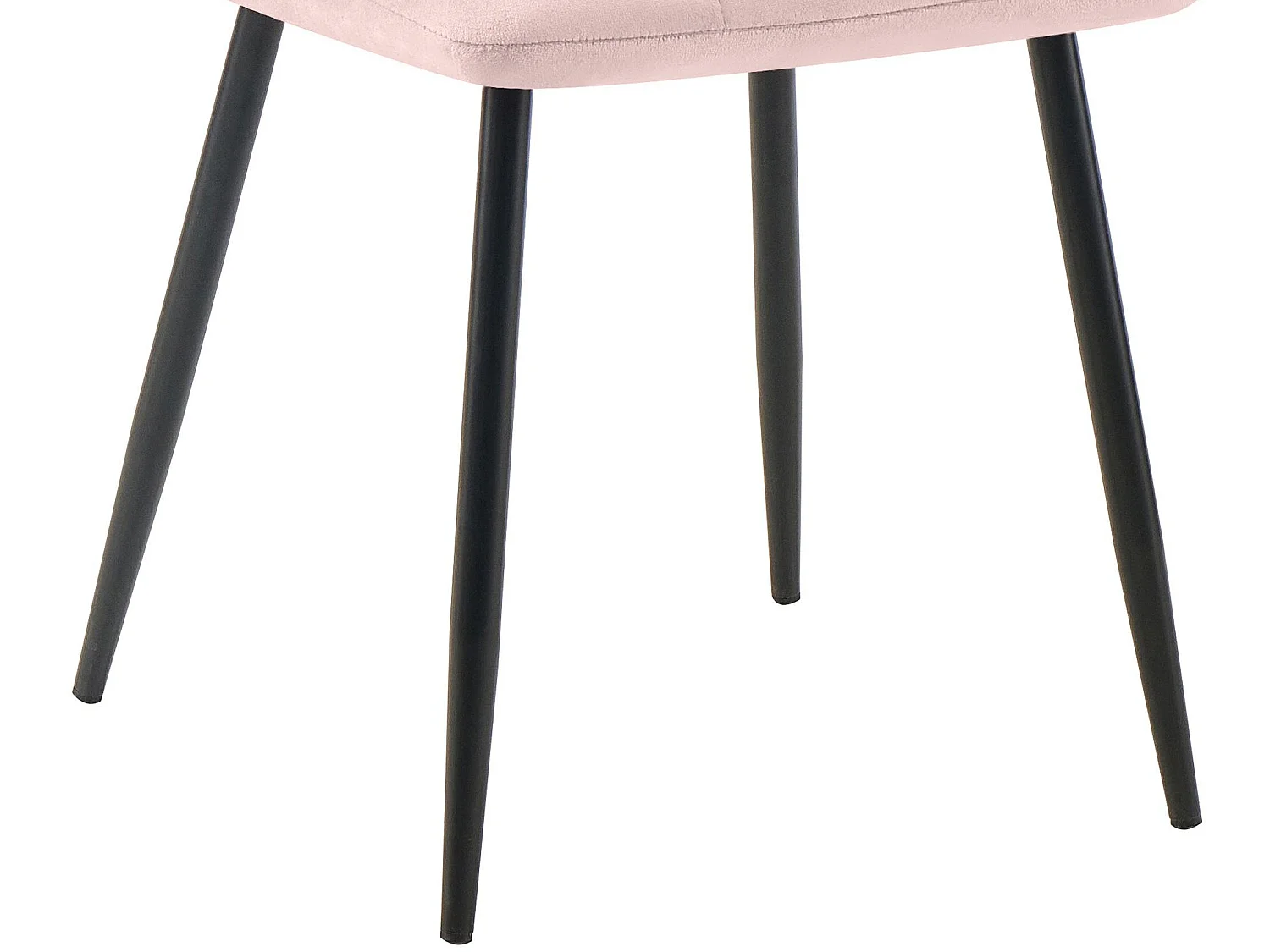 Lot de 2  chaise salle à manger - Velours - Rose - Tilde