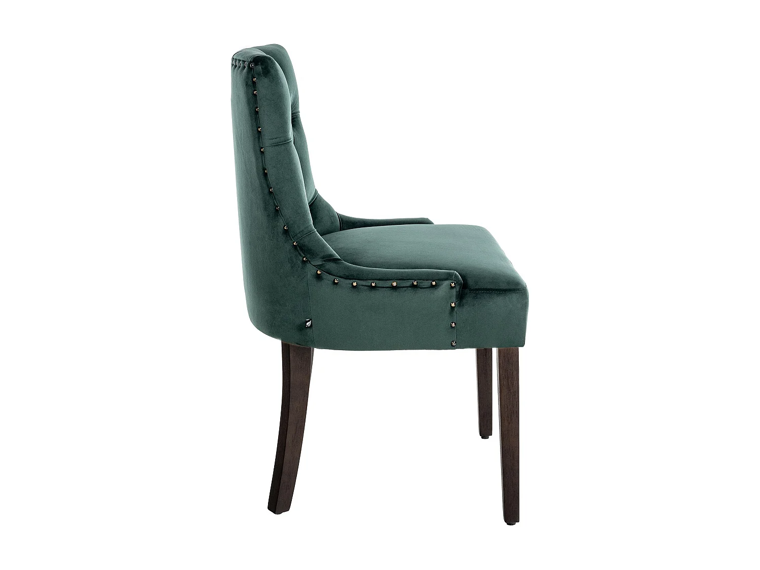 Lot de 4  chaise salle à manger - Velours & Antique - Vert foncé - Aberdeen