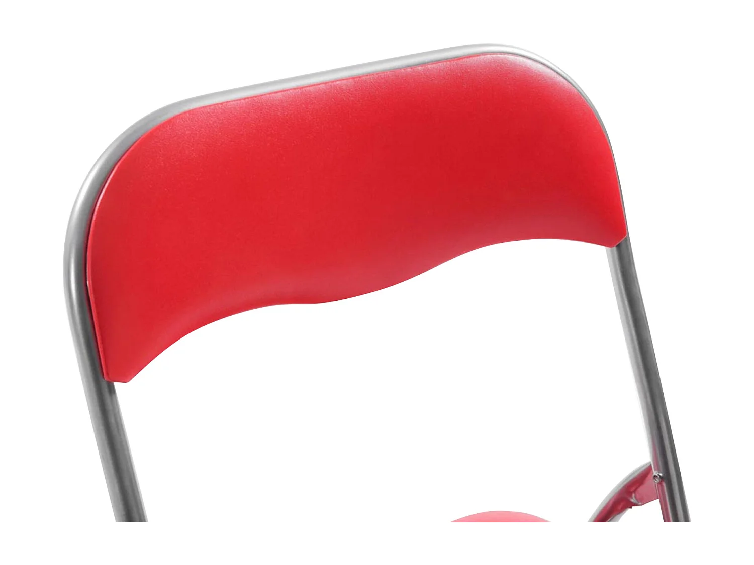 Lot de 2  Chaise de conférence - Plastique - Rouge / Argent - Felix
