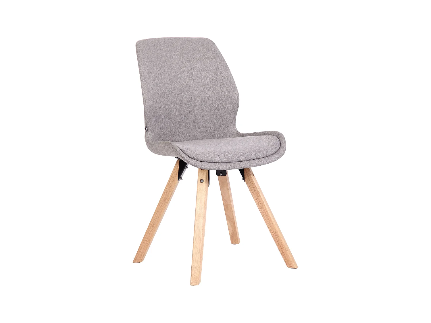 chaise salle à manger - Tissu - Gris - Luna