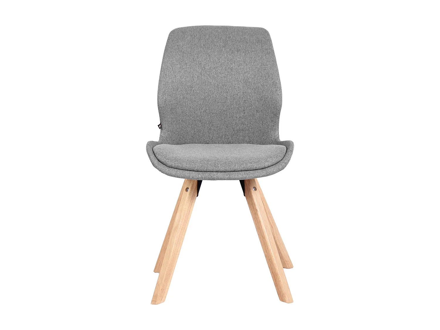 chaise salle à manger - Tissu - Gris - Luna