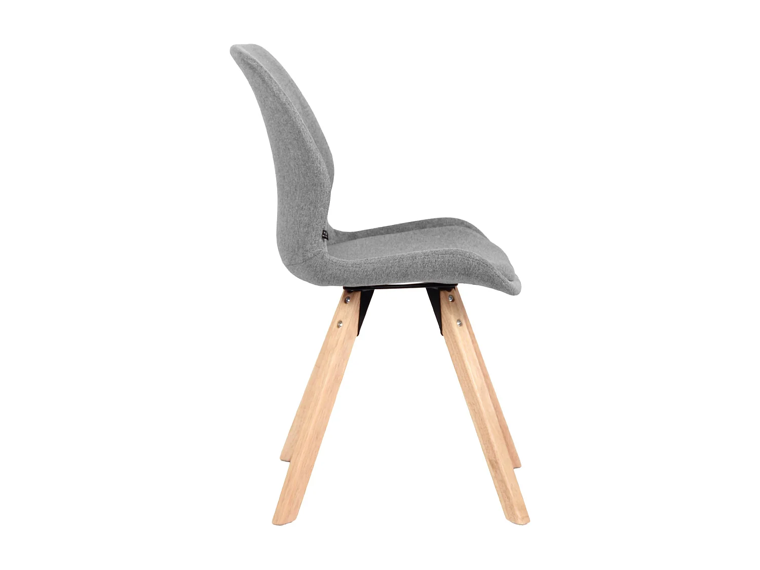 chaise salle à manger - Tissu - Gris - Luna