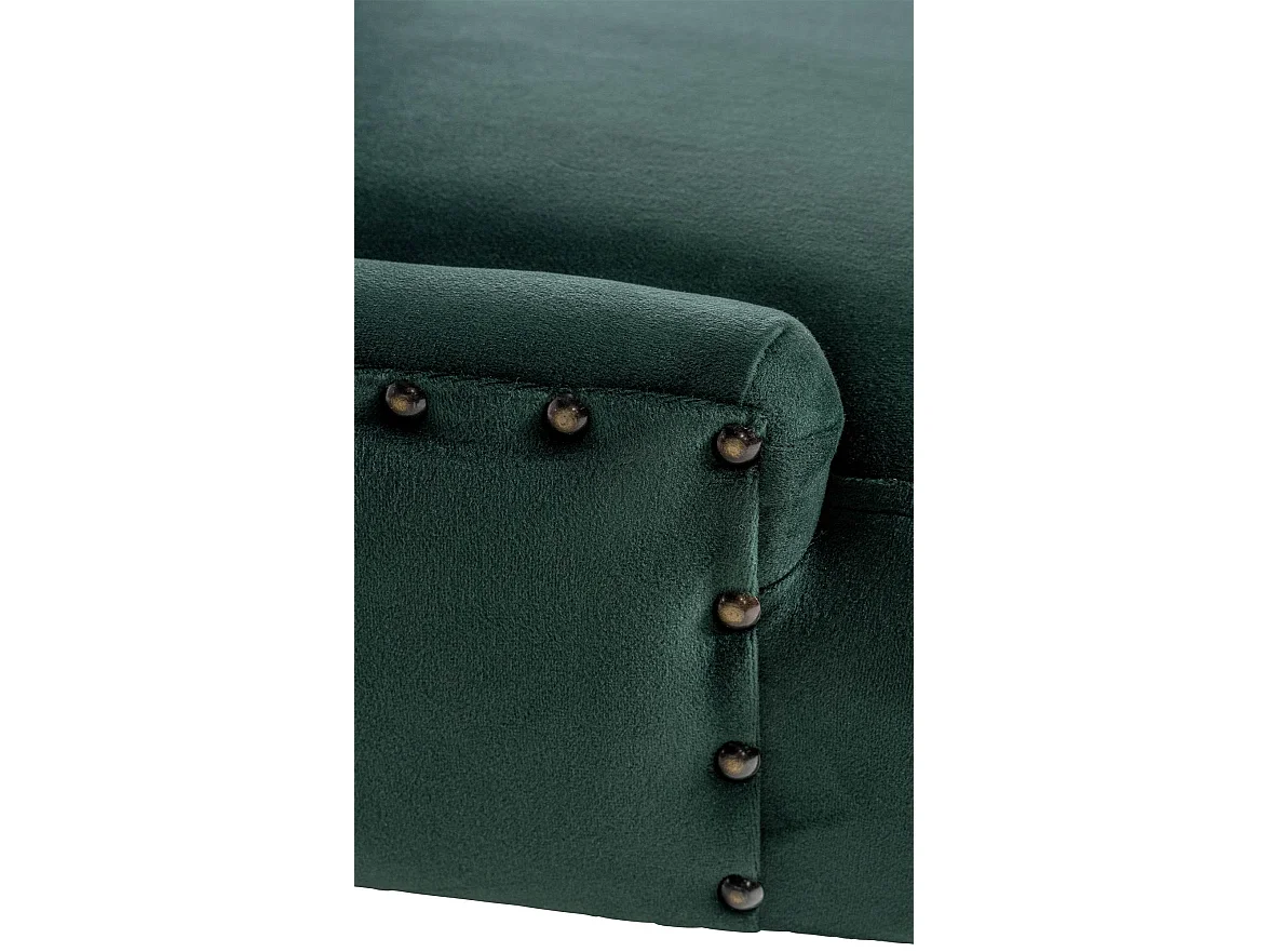 chaise salle à manger - Velours & Antique clair - Vert foncé - Aberdeen