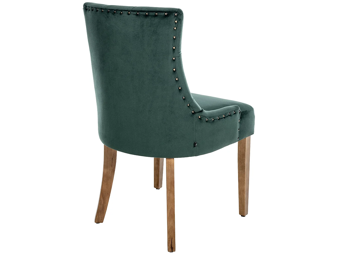 chaise salle à manger - Velours & Antique clair - Vert foncé - Aberdeen