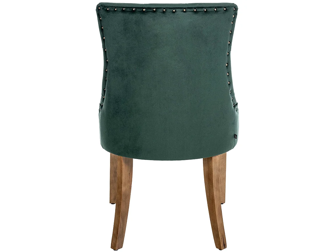 chaise salle à manger - Velours & Antique clair - Vert foncé - Aberdeen