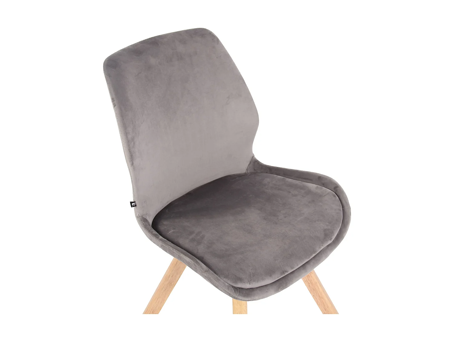 Lot de 2  chaise salle à manger - Velours - Gris - Luna