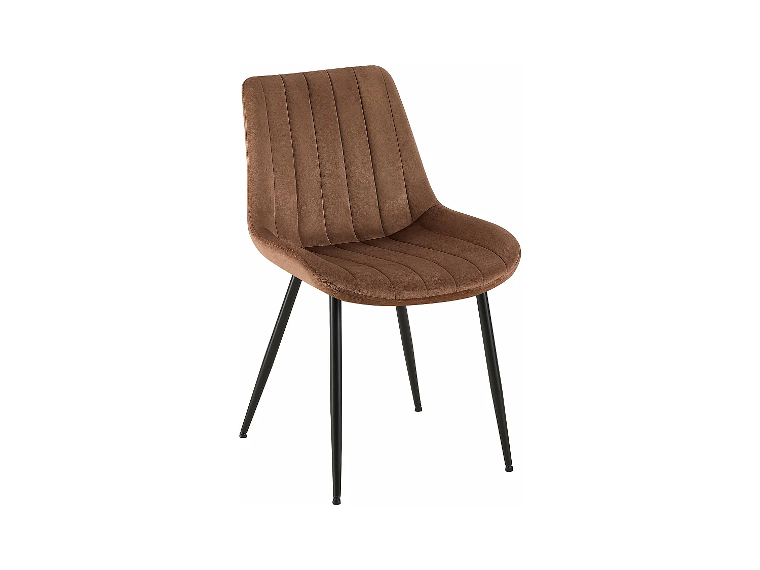 chaise salle à manger - Velours - Marron - Rahden