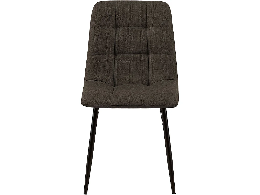 Lot de 2  chaise salle à manger - Tissu - Marron - Tilde
