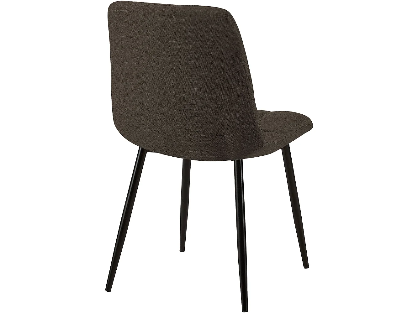 Lot de 2  chaise salle à manger - Tissu - Marron - Tilde