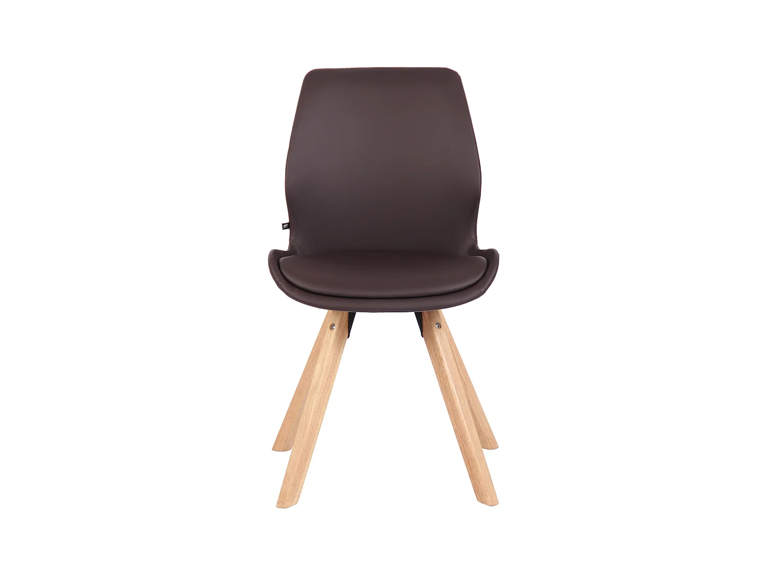 chaise salle à manger - Similicuir - Marron - Luna