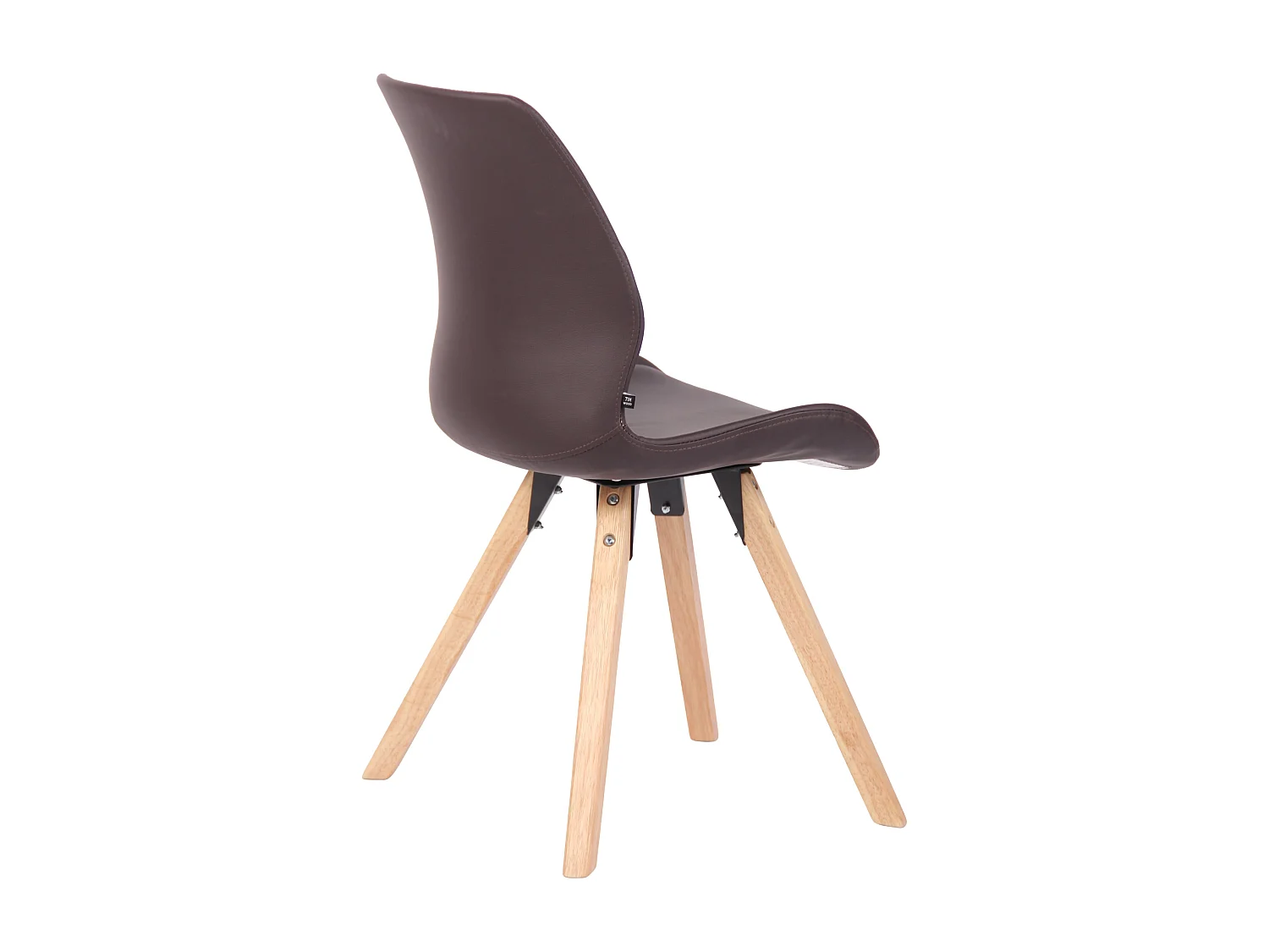 chaise salle à manger - Similicuir - Marron - Luna