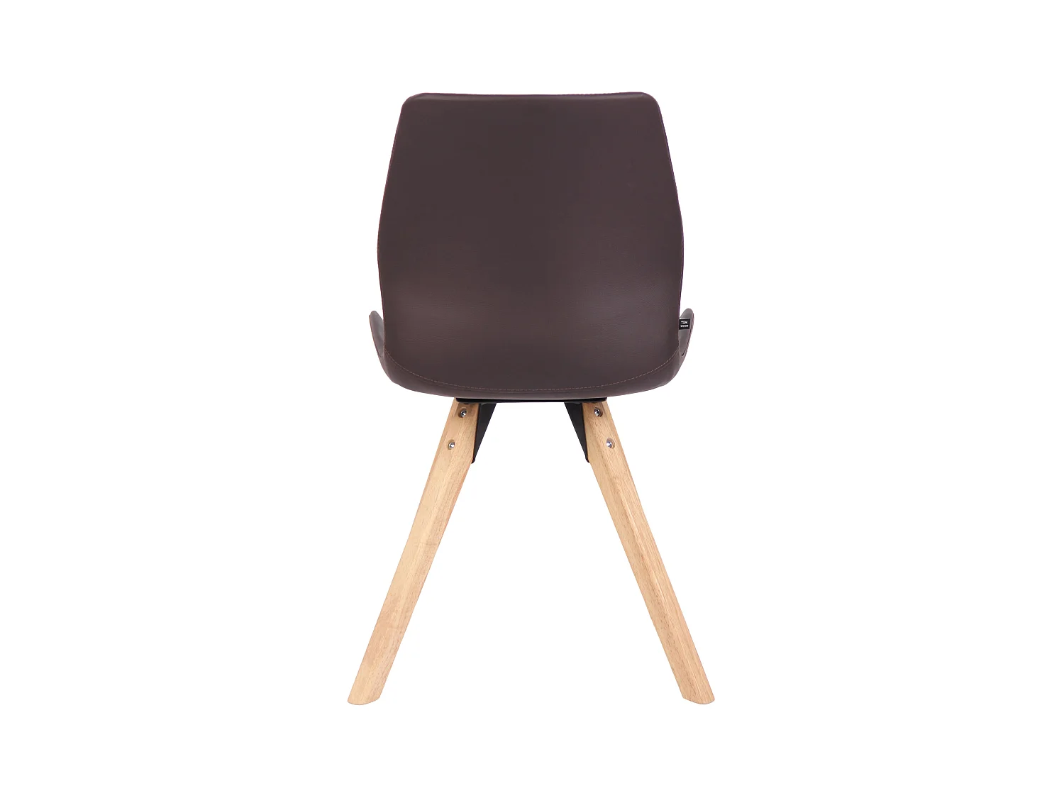 chaise salle à manger - Similicuir - Marron - Luna