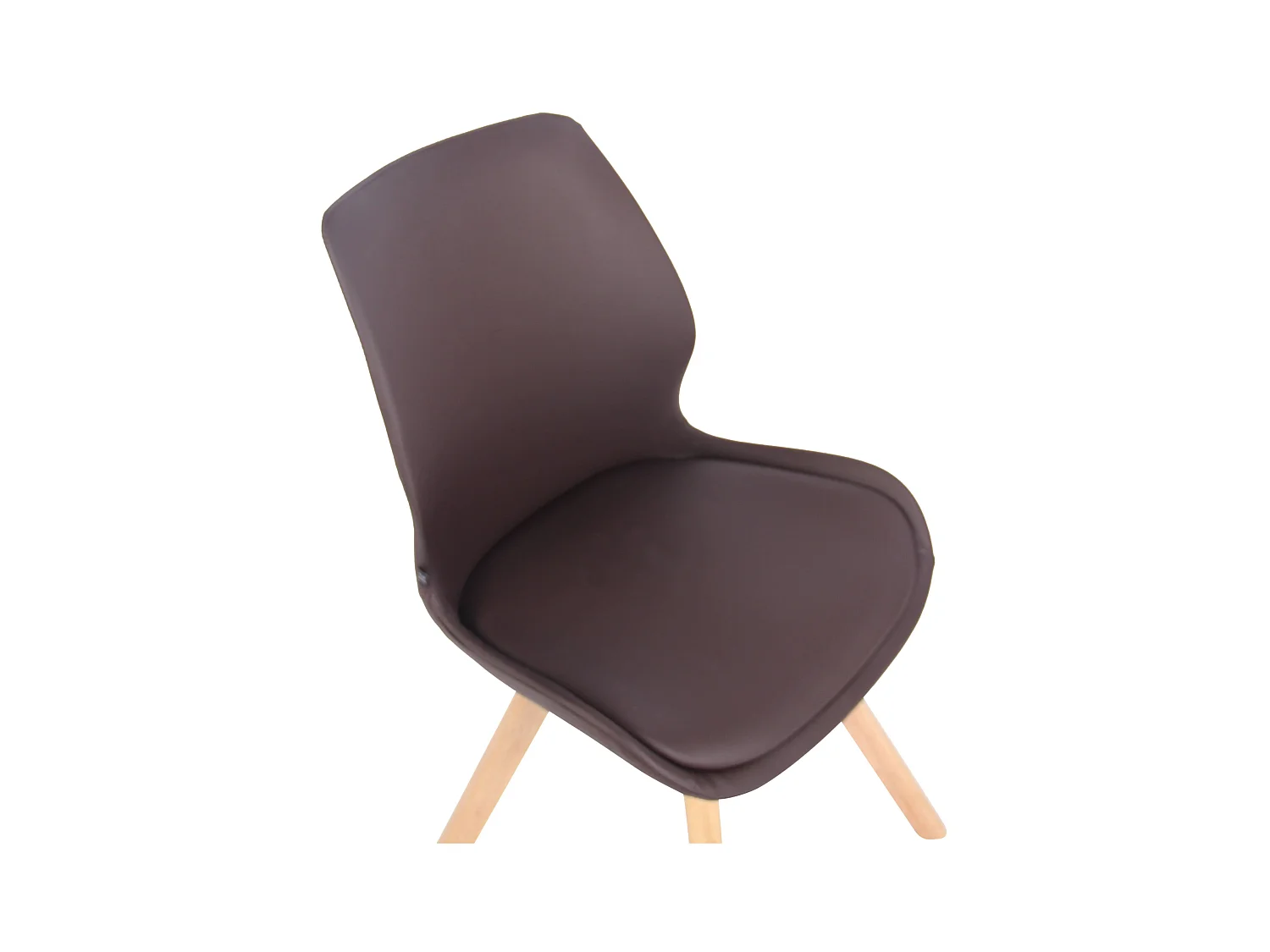 chaise salle à manger - Similicuir - Marron - Luna