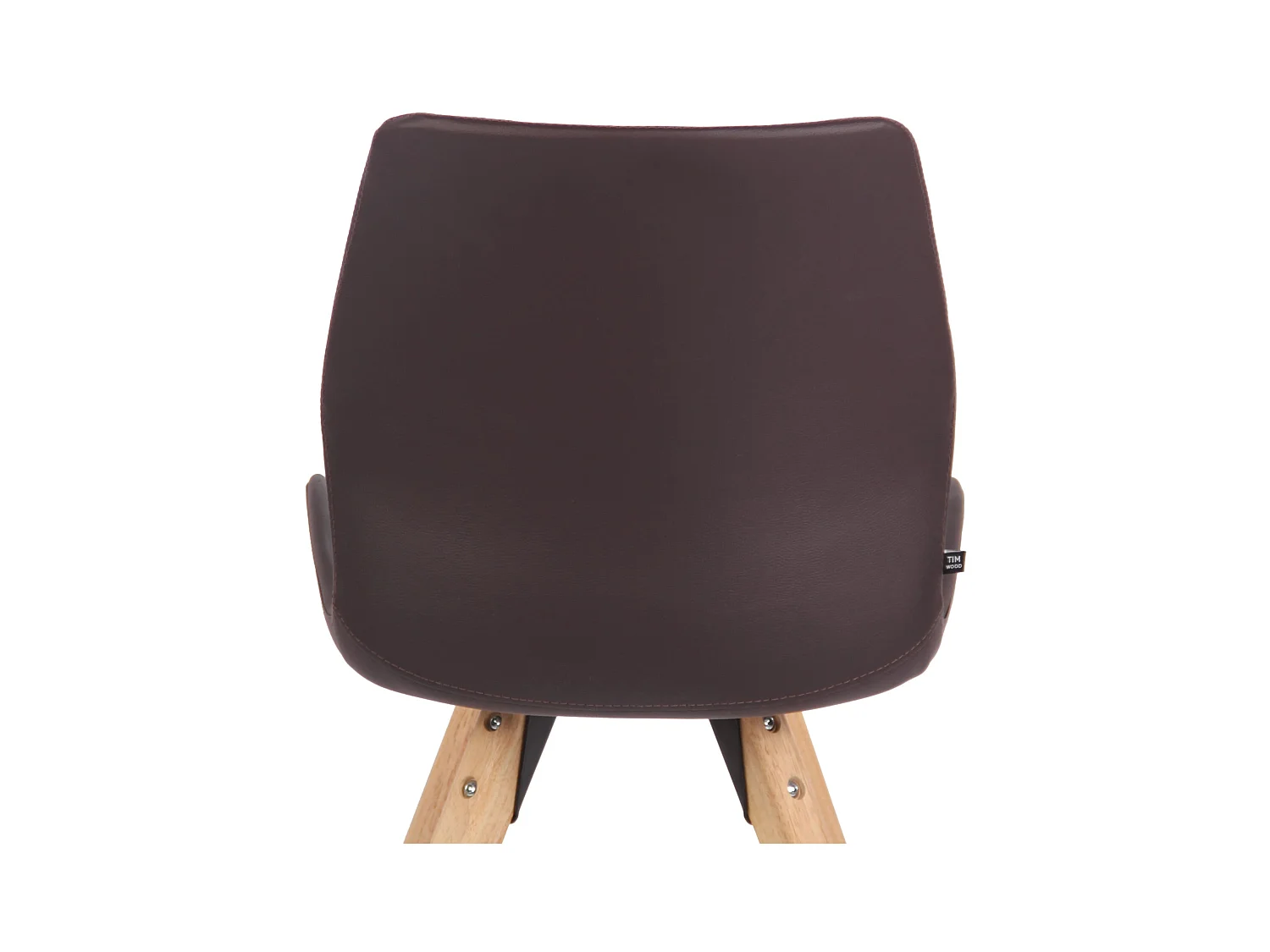 chaise salle à manger - Similicuir - Marron - Luna