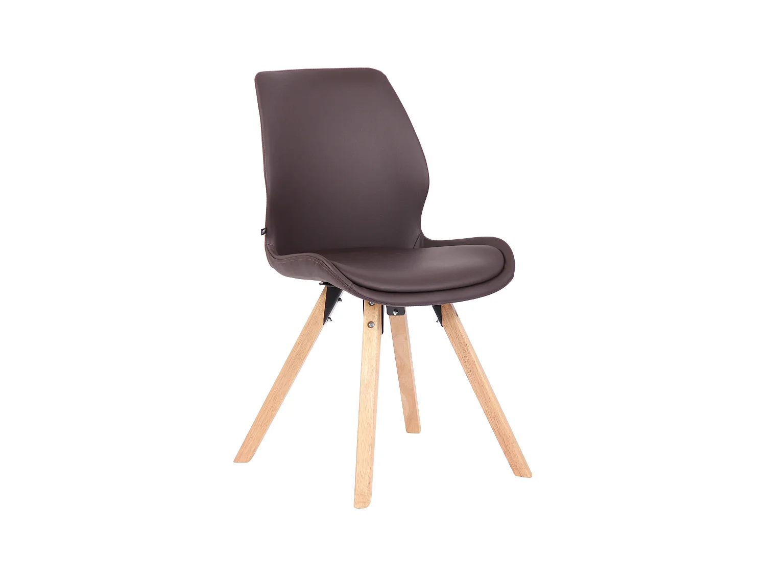 chaise salle à manger - Similicuir - Marron - Luna