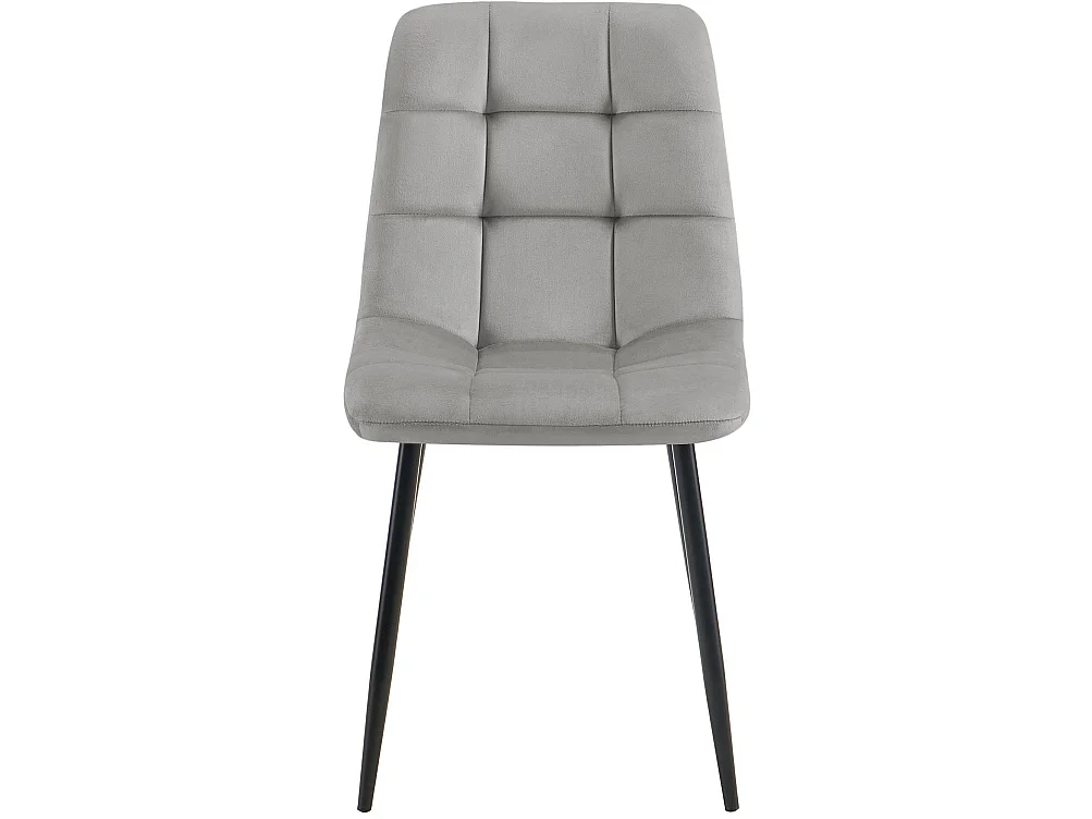 chaise salle à manger - Velours - Gris - Tilde