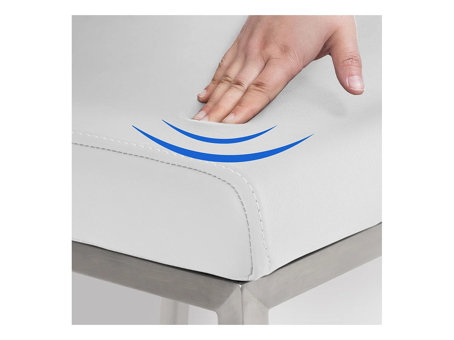 Esszimmerstuhl - Kunstleder - weiß - Colmar