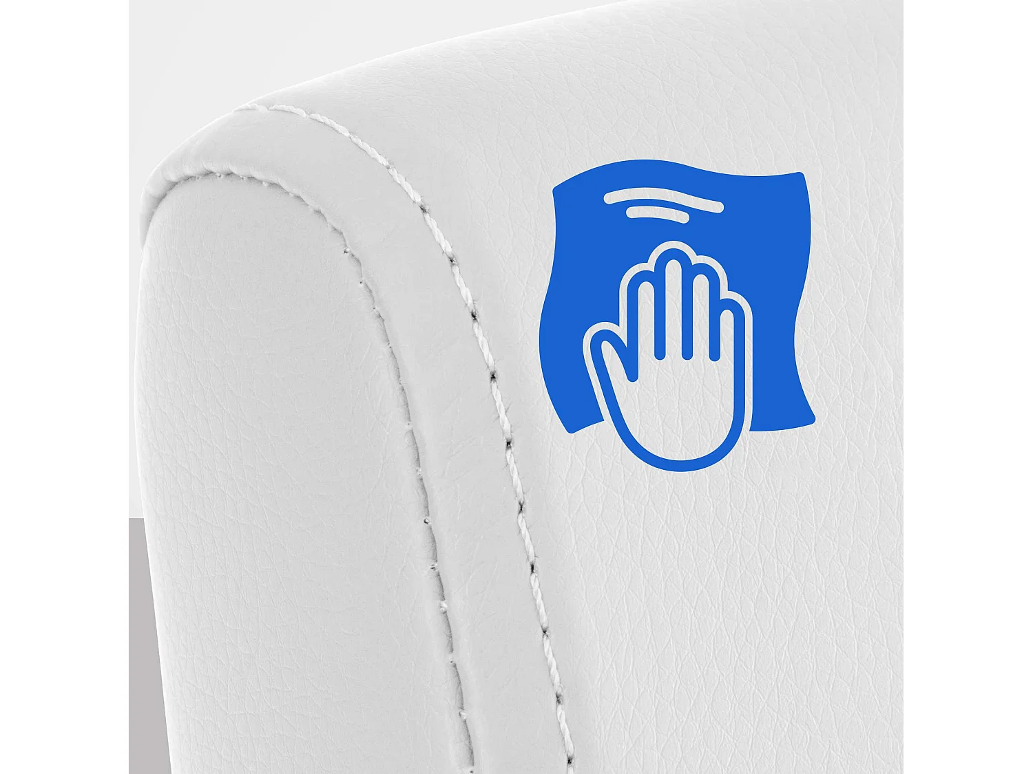 Esszimmerstuhl - Kunstleder - weiß - Colmar