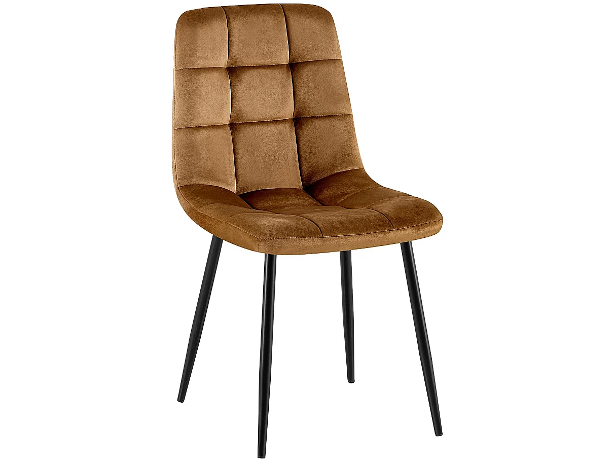 Eetkamerstoelen - Fluweel - bruin - Antibes